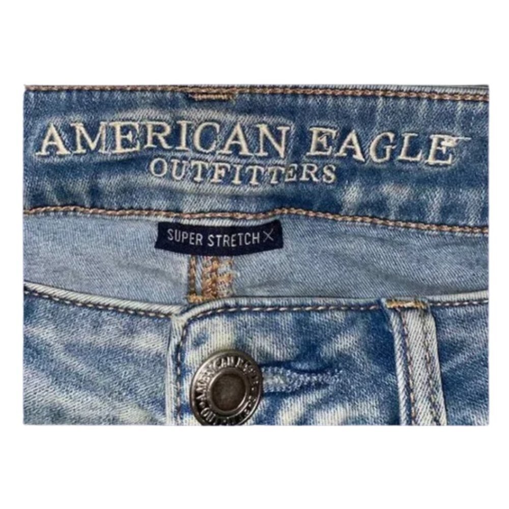 American Eagle Outfitters Super Stretch X High Rise Ripped Distressed Jeans - Picture 3 of 6